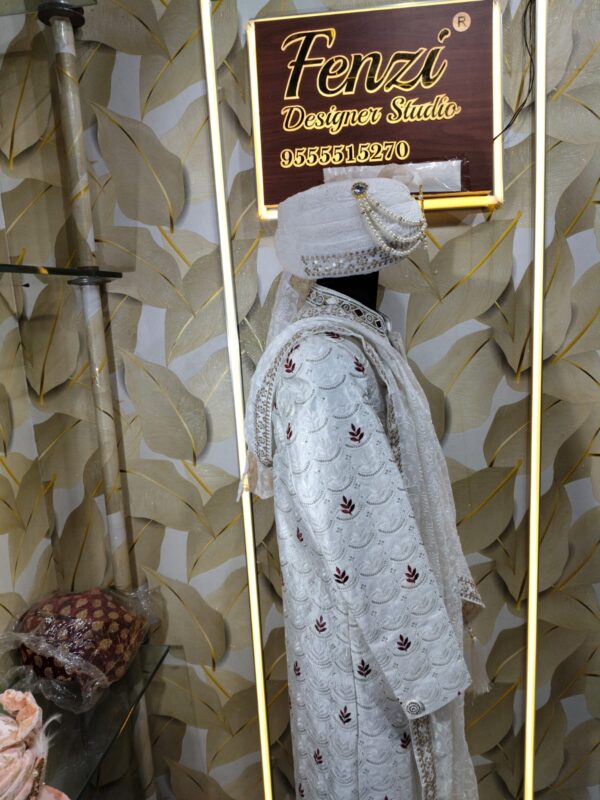 Step into Royalty with Fenzi’s Regal Pearl Sherwani