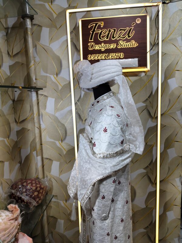 Step into Royalty with Fenzi’s Regal Pearl Sherwani