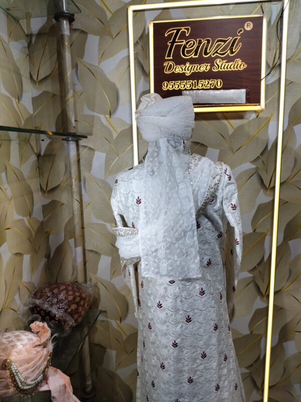 Step into Royalty with Fenzi’s Regal Pearl Sherwani