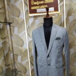 Grey textured men’s blazer