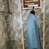 Elegant pastel blue designer sherwani with embossed diamond pattern