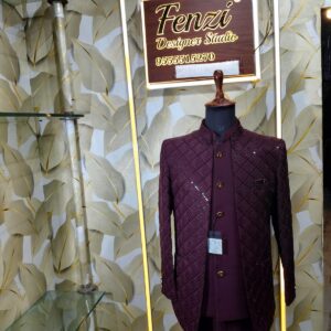 Maroon Embroidered Jodhpuri