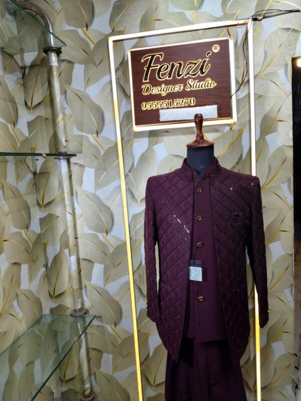 Maroon Embroidered Jodhpuri