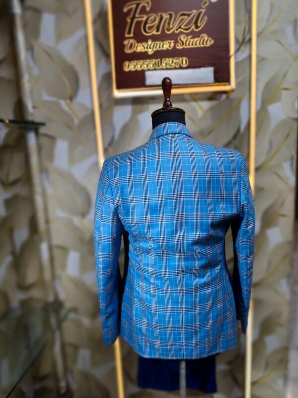 Step into refined sophistication with the Azure Checkered Elegance Suit — crafted for men who appreciate timeless class with a modern edge. Perfect for weddings, receptions, and high-profile events. Elevate every moment with unmatched style.