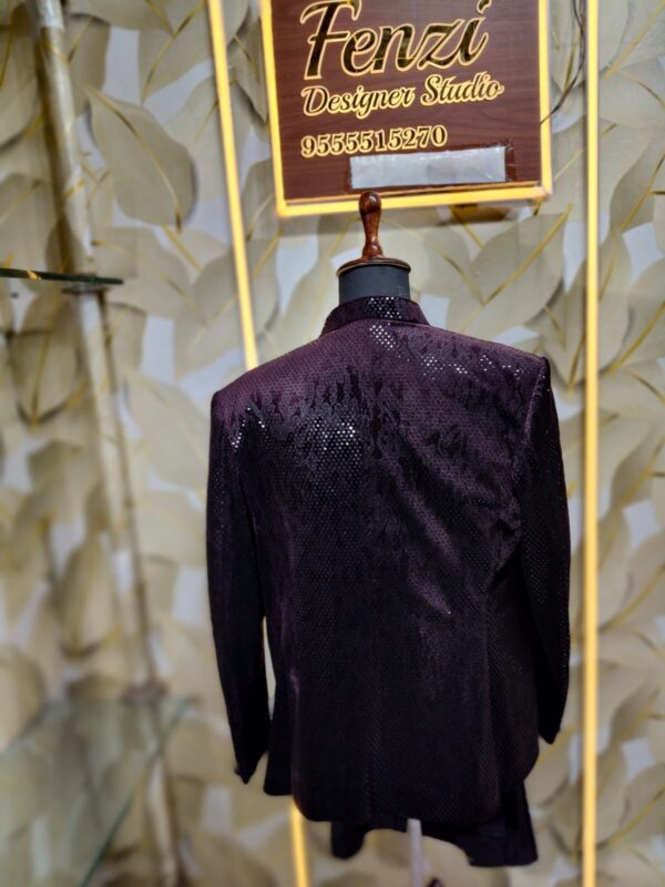 Step into timeless elegance with our premium Black Textured Jodhpuri Ensemble — where royal heritage meets modern sophistication.