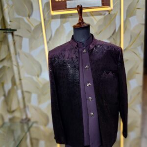 Step into timeless elegance with our premium Black Textured Jodhpuri Ensemble — where royal heritage meets modern sophistication.